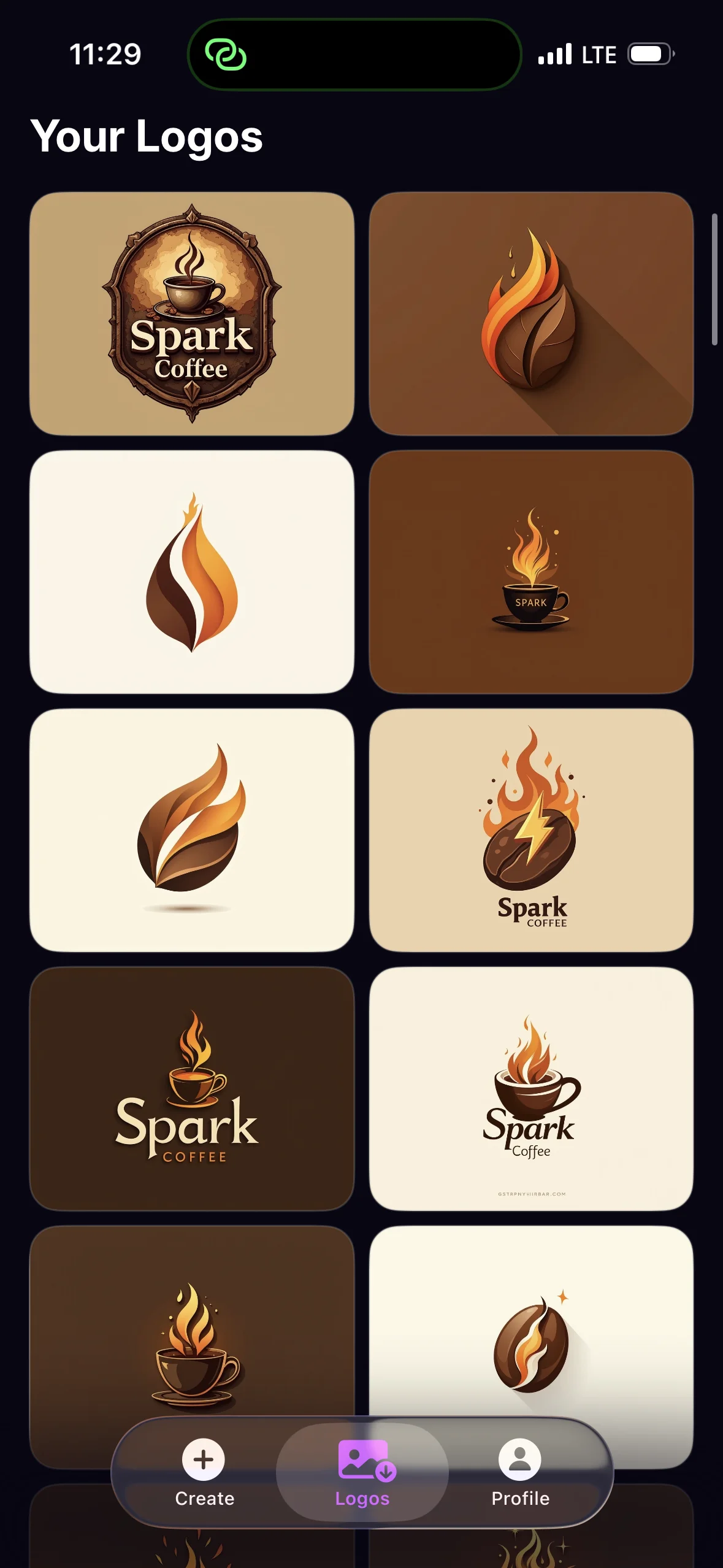 Gallery of AI-generated logos